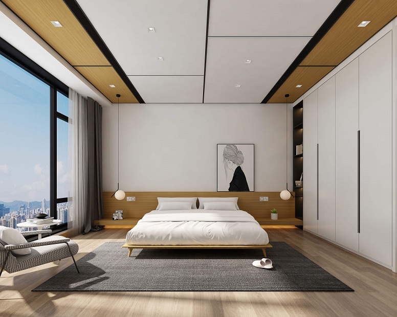 現(xiàn)代極簡卧室1