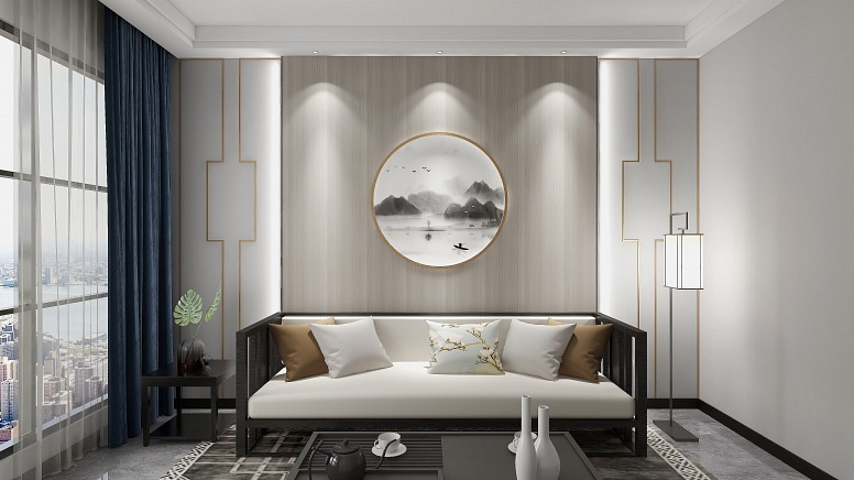 客廳背景牆套餐效果圖